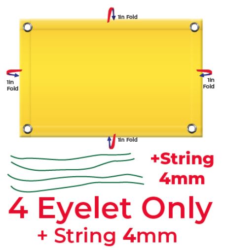 4 Eyelet Only + String 4mm