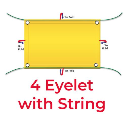 4 Eyelet With String