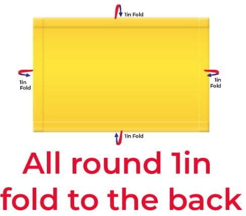 All round 1in Fold to the back